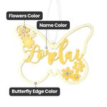 Personalized Butterfly Silhouette Sign Wall Art Wood Name Sign