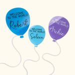 Personalized Welcome to the World Balloon Acrylic Name Plaque Sign for Newborn  Birth Announcement Arrival Photo Prop Baby Shower Gift