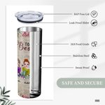 Vaso Personalizado Vintage Rose Element Sister Love Forever Straight Skinny Tumbler Regalo para Hermana