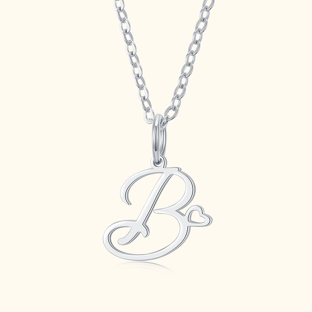 Collier Femme avec Initiale Personnalisée Breloque Alphabet Coeur Cadeau Fête des Mères Saint-Valentin pour Copine Mère