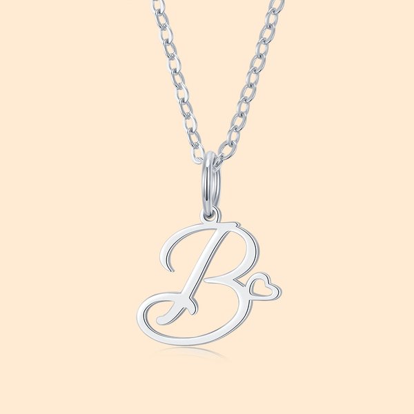 Collar personalizado hecho a mano alfabeto inicial con el encanto del corazón Tiny para novia Dama de honor Amigos Joyería Día de la Madre Día de San 