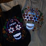 Personalised Skeleton Marigold Katarina Halloween Sweatshirt T-Shirt with Glow-In-The-Dark Day of The Dead Gift Halloween Gift