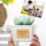 Personalised Artificial Succulent Potted Plant Essential Oil Diffuser Teacher Gift Mom Gift Plant Killer Gift Decor for Desk Office Shelf Bedroom