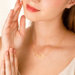 Collier à Personnaliser avec Fleur de Naissance et Constellation Zodiacale Cadeau de Noël et de Saint-Valentin pour Femmes