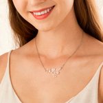 Collier à Personnaliser avec Fleur de Naissance et Constellation Zodiacale Cadeau de Noël et de Saint-Valentin pour Femmes