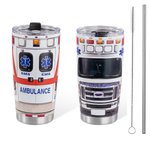 Personalized Ambulance 20oz Tumbler with Lid and Straw Appreciation EMS Week Gift  for Paramedic Emergency Medical Technician