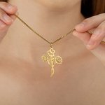 Personalised Dainty Birth Flower Bouquet Family Necklace for Mother Grandma Best Friend Birthday Mother’s Day Jewellery