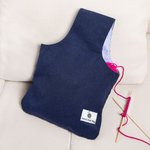 Personalized Brown Knitting Project Wrist Yarn Bag for Knitting Supplies for Knitting on the Go