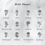 Personlig navn Stetoskop Tag Stetoskop ID Charm med fødselsblomst Gave til sykepleier lege medisinsk personale