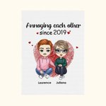 Personalisierte Annoying Each Other seit 2019 Decke weich und warm Geschenk für Paar Jahrestag Geburtstag Geschenk