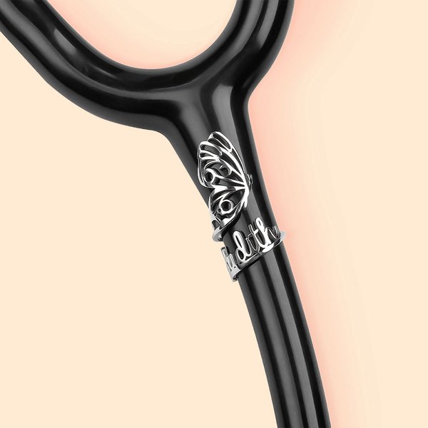 Personalisierte Stethoskop Namensschild Schmetterling Stethoskop Charme ID Tag Krankenschwestern Woche Geschenk Graduierung Geschenk für Krankenschwes