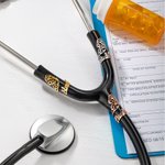 Targhetta personalizzata Stetoscopio Farfalla Stetoscopio Charm ID Tag Settimana degli infermieri Regalo di laurea per infermieri Medici Assistenti me