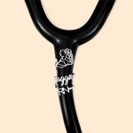 Personlig navn Stetoskop Tag Stetoskop ID Charm med fødselsblomst Gave til sykepleier lege medisinsk personale