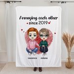Personalisierte Annoying Each Other seit 2019 Decke weich und warm Geschenk für Paar Jahrestag Geburtstag Geschenk