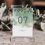 Personalized Acrylic Eucalyptus Wedding Table Number Template Table Decor Gift for Wedding