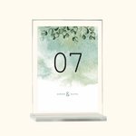 Personalized Acrylic Eucalyptus Wedding Table Number Template Table Decor Gift for Wedding