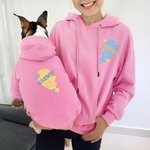 Personalized Dog and Owner Matching Hoodie Multicolor Love Pattern Outfit Pet Sweat Shirt Pet Supplies Dog Lover Gift