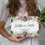 Personalized Hawaiian Style Wedding Guest Book Rustic Guest Book Gift for Wedding Decor Bridal Shower Keepsake Gift