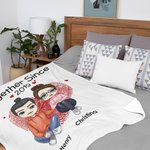 Gepersonaliseerde Samen Sinds 2019 Deken Beste Romantische Verjaardag Huwelijkscadeau voor echtpaar Mama Papa Ouders