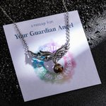Personalised Angel Number Crystal Necklace Guardian Angel Pendant Necklace Lucky Manifestation Jewellery Mother's Day Birthday Gift for Her