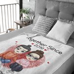 Gepersonaliseerde Samen Sinds 2019 Deken Beste Romantische Verjaardag Huwelijkscadeau voor echtpaar Mama Papa Ouders