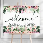 Personalized Hawaiian Style Wedding Welcome Sign for New Couple Bridal Shower Bachelorette Party Wedding Ceremony Decoration
