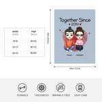 Gepersonaliseerde Samen Sinds 2019 Deken Beste Romantische Verjaardag Huwelijkscadeau voor echtpaar Mama Papa Ouders