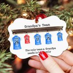 Camiseta de fútbol de la familia del equipo de papá personalizada Adorno del árbol de Navidad Regalo del Día del Padre para el abuelo esposo