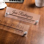 Personalisierte Büro Acryl Schreibtisch Namensschild Schreibtisch Zeichen Büro Arbeitsplatz Dekoration Business Geschenk für Lehrer Kollege Freund