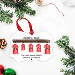 Camiseta de fútbol de la familia del equipo de papá personalizada Adorno del árbol de Navidad Regalo del Día del Padre para el abuelo esposo