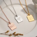 Collar personalizado grabado con firma de mano real joya conmemorativa regalo de cumpleaños o aniversario para mujeres