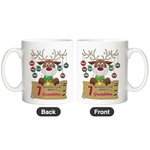 Gepersonaliseerde kerst mok rendier 11oz met kindernaam voor oma opa familielid