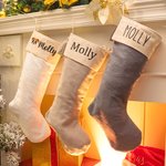 Calza di Natale personalizzata con nome e icona del cane con nappina Regalo di Natale per chi ama gli animali domestici