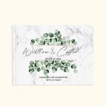 Personlig rustik bröllopsgästbok i eukalyptusstil för bröllopsdekor Bridal Shower Keepsake Gift