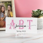 Gepersonaliseerde Sorority Naam Acryl Glas Plaquette met Stand Afstuderen Keepsake Gift voor afgestudeerde