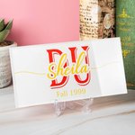 Gepersonaliseerde Sorority Naam Acryl Glas Plaquette met Stand Afstuderen Keepsake Gift voor afgestudeerde