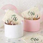 Personalisierte Eukalyptus Stil Make-up Tasche Kosmetiktasche mit Namen für Brautjungfer beste Freundin Hochzeit Braut Dusche Bachelor Party Geschenk