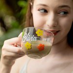 Set di tazze da caffè in vetro personalizzate con nome Decorazione per l'ufficio Regalo di Natale di compleanno per amica ragazza