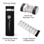 Organizador semanal grande y portátil con 7 compartimentos para pastillas de 7 días para suplementos vitamínicos, aceites de pescado y medicamentos