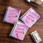 Personalized Mini Money Saving Challenge Binder with 15 Transparent Envelop Pages Cash ID Card Stuffing Gift for Family Friends