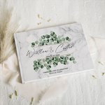 Personlig rustik bröllopsgästbok i eukalyptusstil för bröllopsdekor Bridal Shower Keepsake Gift