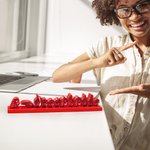 Targhetta personalizzata per la scrivania in lingua dei segni americana stampata in 3D Segno Regalo per interpreti ASL Regalo per insegnanti ASL