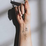 Personalized Birth Flowers Tattoo with 2 Names Wild Plant Tattoo Sticker Floral Name Design Couple Best Friend Family Gift