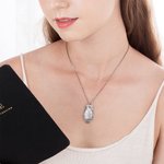 Personalized Engraved Religion Verse or Initial Necklace with Freshwater Pearl Charm Vintage Floral Spoon Jewelry for Women