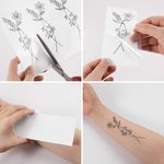 Personalized Birth Flowers Tattoo with 2 Names Wild Plant Tattoo Sticker Floral Name Design Couple Best Friend Family Gift