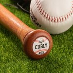 Personalised Set of 5 3D Bat Knob Decal Stickers with Name Number and Logo Baseball Gifts for Sports Players Lovers