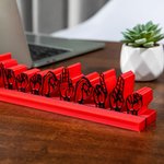 Targhetta personalizzata per la scrivania in lingua dei segni americana stampata in 3D Segno Regalo per interpreti ASL Regalo per insegnanti ASL