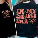 T-shirt Sweatshirt personnalisé avec nom Cadeau de fiançailles et de mariage pour elle.