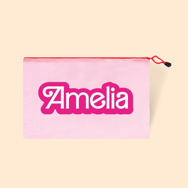 Poupée Fille Sac à Cosmétiques Personnalisé avec Nom Trousse Imperméable pour Plage Piscine Soirée Mariage Bachelorette Accessoire Cadeau pour Femme
