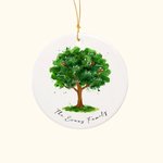 Árbol genealógico personalizado Adorno navideño de cerámica con nombres Regalo para abuelos Decoración del hogar Recuerdo familiar